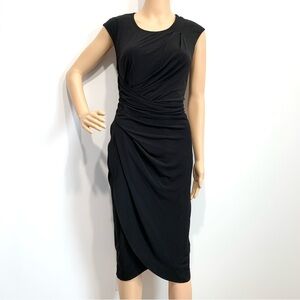 New! Nanette Lepore Women's Black Midi Sheath Dress Size 8